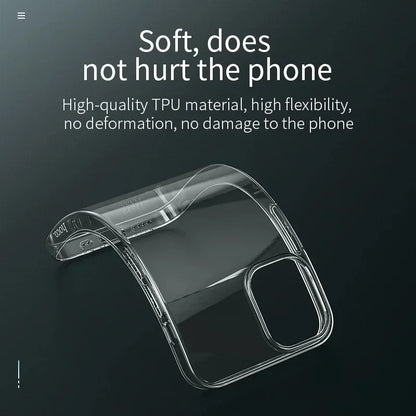 Soft Silicone Clear Phone Case For iPhone 16 15 14 13 12 11 Pro Max 16 15 14 Plus X XR XS Max 7 8 Plus High transparency cover