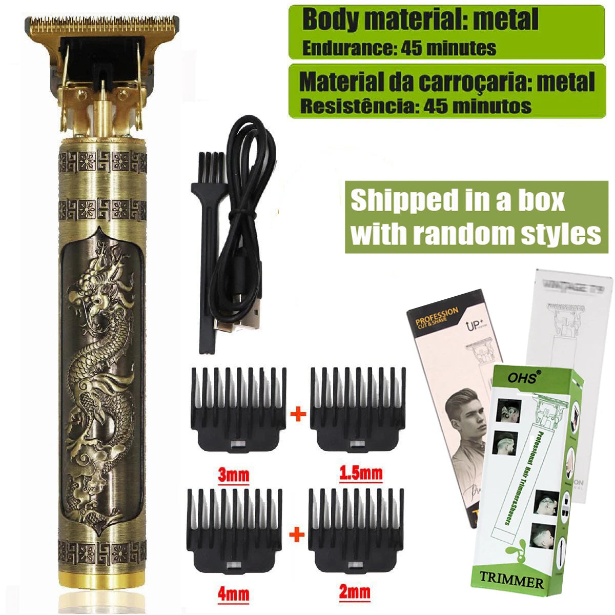 Vintage T9 Hair Clipper Beard Shaving Body Hair Trimmer Clippers Electric Men Haircut 000mm