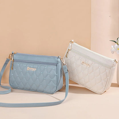 Chic Embroidered Shoulder Bag – Premium Leather Handbag for Women