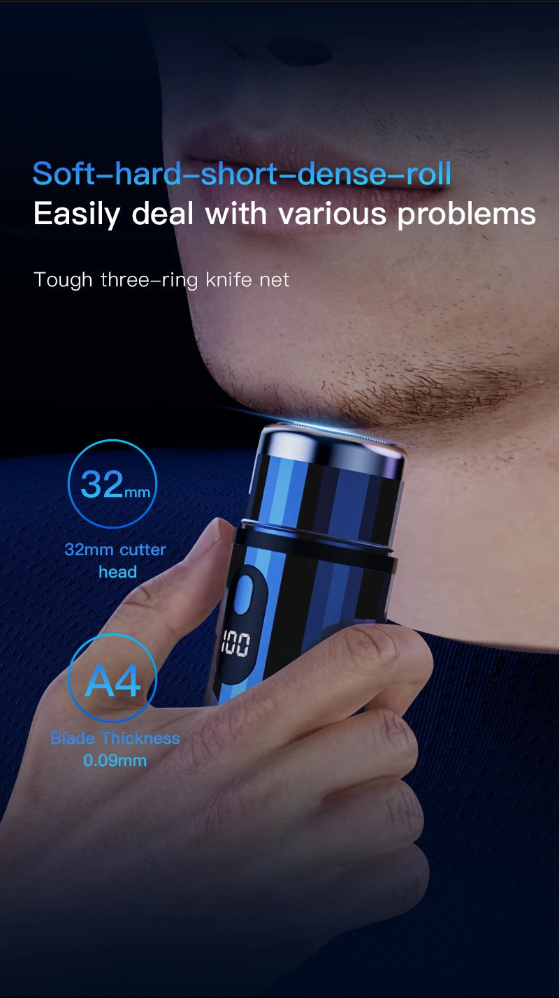 Mini Portable Electric Shaver Capsule Design Travel Home Use recharge able Pocket Electric Razor