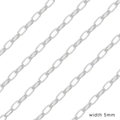 1M Stainless Steel Chain for Men Women Curb Cuban Link Chain DIY Basic Punk Choker Necklace Bracelet Hip Hop Male Jewelry Gift