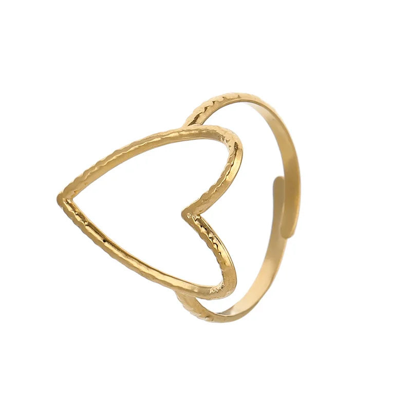 2pcs/set Women Rings Exaggerated Lines Rings for Women Fashion Simple Distorted Geometric Party Statement Designer Jewelry