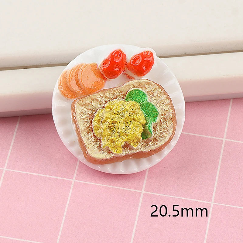 6pcs/set Dollhouse Small Ornaments Miniature Treat Plate DIY Miniature Landscape Fairytale Garden Decoration Accessories
