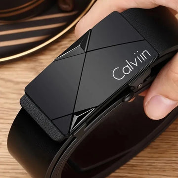 Stylish Men's PU Leather Belt - Fashion Belts for Daily Life, Leisure, Party, Festival, Work, and Business Automatic Buckle