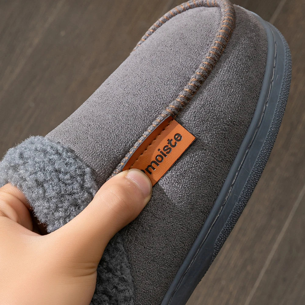 Men's winter Suede  Sole Non Slip Durable Soft Warm Memory Foam Cushion