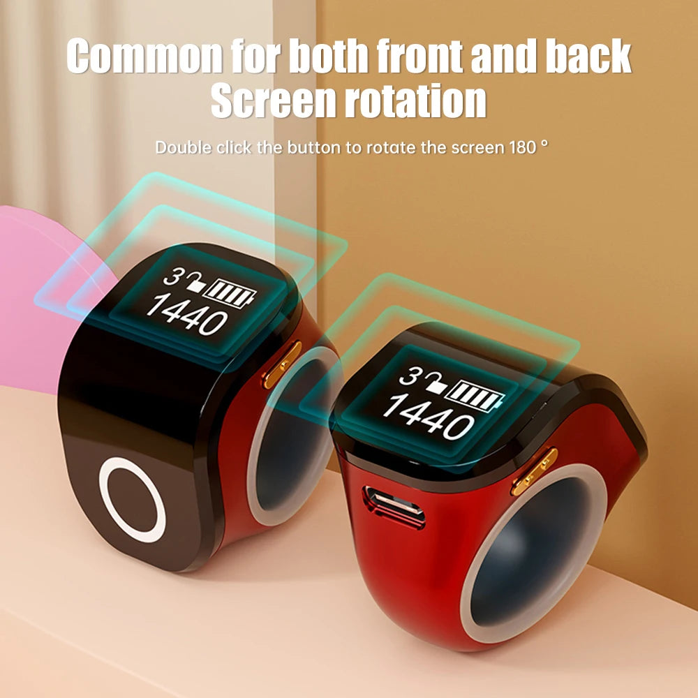 Smart Tasbih Tally Counter OLED Digital, Zikr Ring Finger Waterproof USB Counters Prayer
