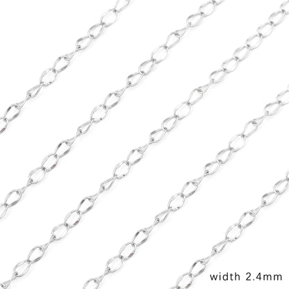 1M Stainless Steel Chain for Men Women Curb Cuban Link Chain DIY Basic Punk Choker Necklace Bracelet Hip Hop Male Jewelry Gift