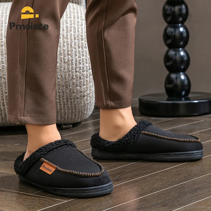 Men's winter Suede  Sole Non Slip Durable Soft Warm Memory Foam Cushion