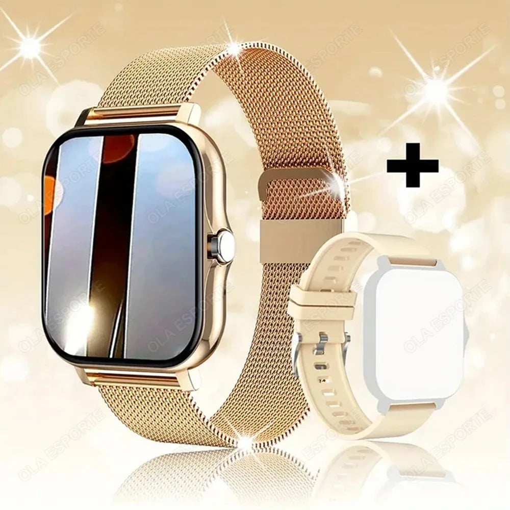 Bluetooth Smartwatch – Health Tracker, Blood Pressure & Oxygen Monitor, Gift for Android/iOS