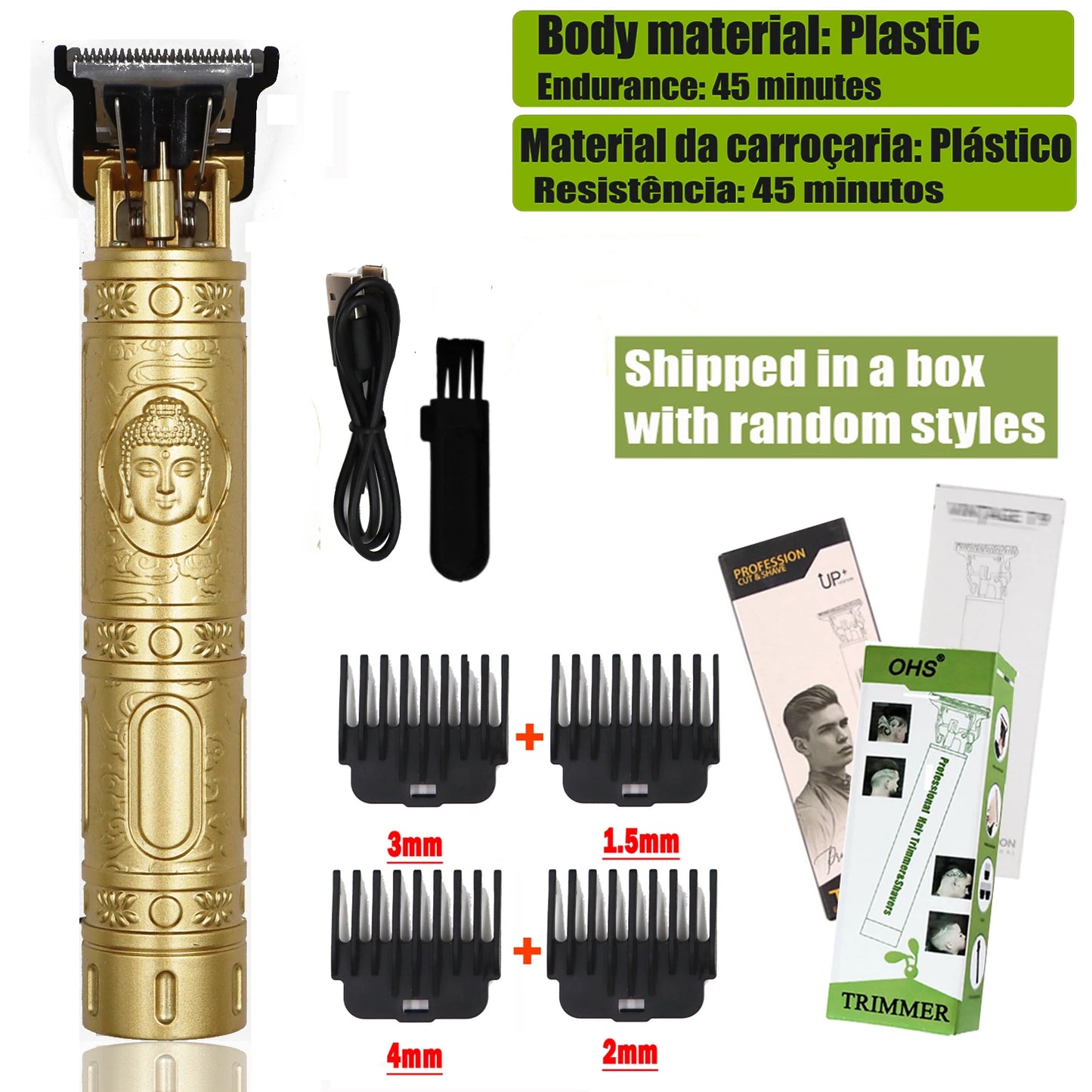 Vintage T9 Hair Clipper Beard Shaving Body Hair Trimmer Clippers Electric Men Haircut 000mm