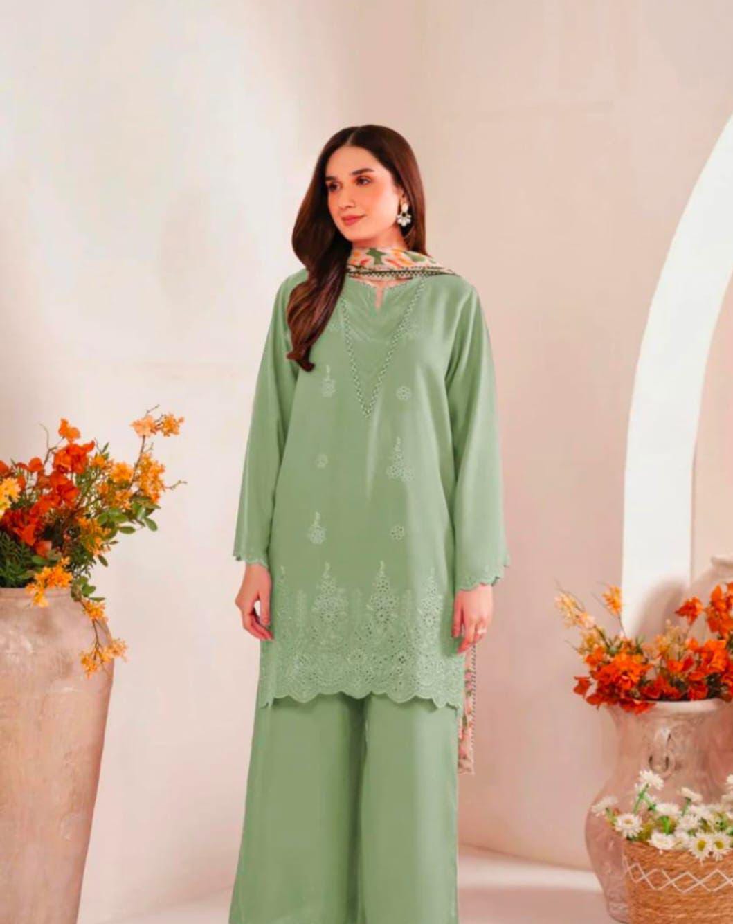 SAPPHIRE, LUXURY PRIMEIUM EMBROIDERED  LAWN SUIT
