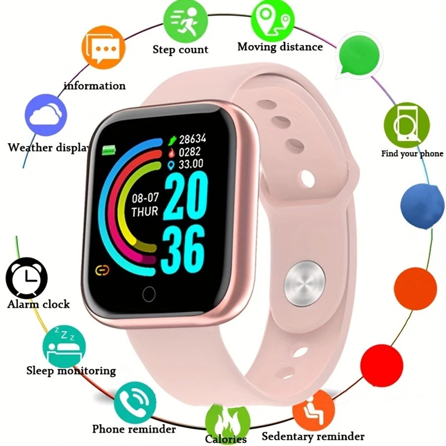 Smart Watch Men Women – Fitness Tracker, Message Alerts, Gift for Android/iOS