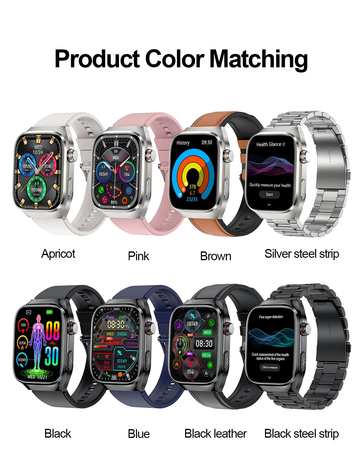 New Micro Physical Examination Smart Watch For Men Uric Acid Body Fat Five Organ Health