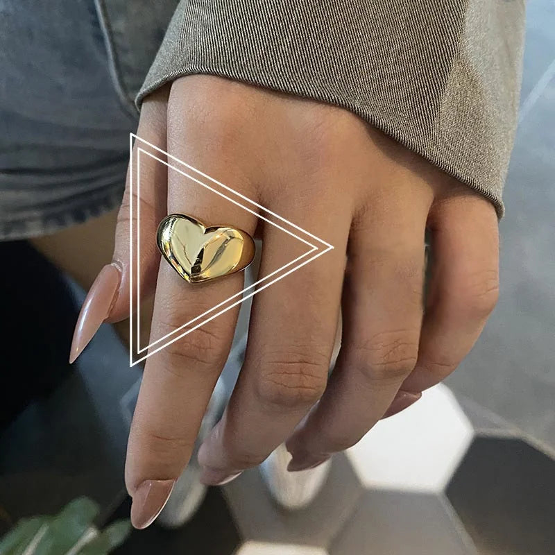 2pcs/set Women Rings Exaggerated Lines Rings for Women Fashion Simple Distorted Geometric Party Statement Designer Jewelry