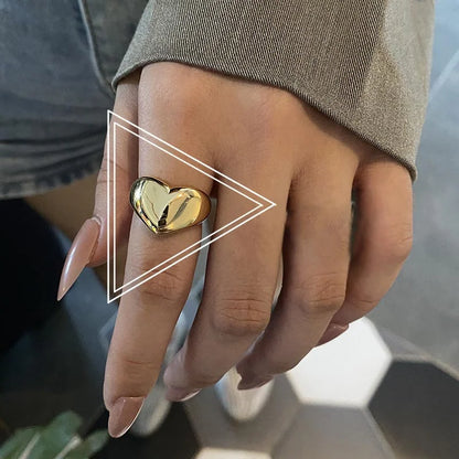 2pcs/set Women Rings Exaggerated Lines Rings for Women Fashion Simple Distorted Geometric Party Statement Designer Jewelry