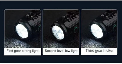 LED Strong Light Flashlight Rechargeable Multi functional for Long Range Portable Outdoor