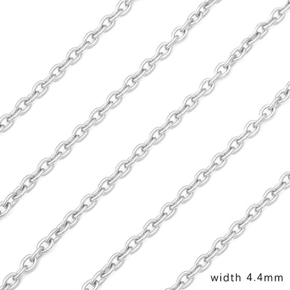 1M Stainless Steel Chain for Men Women Curb Cuban Link Chain DIY Basic Punk Choker Necklace Bracelet Hip Hop Male Jewelry Gift