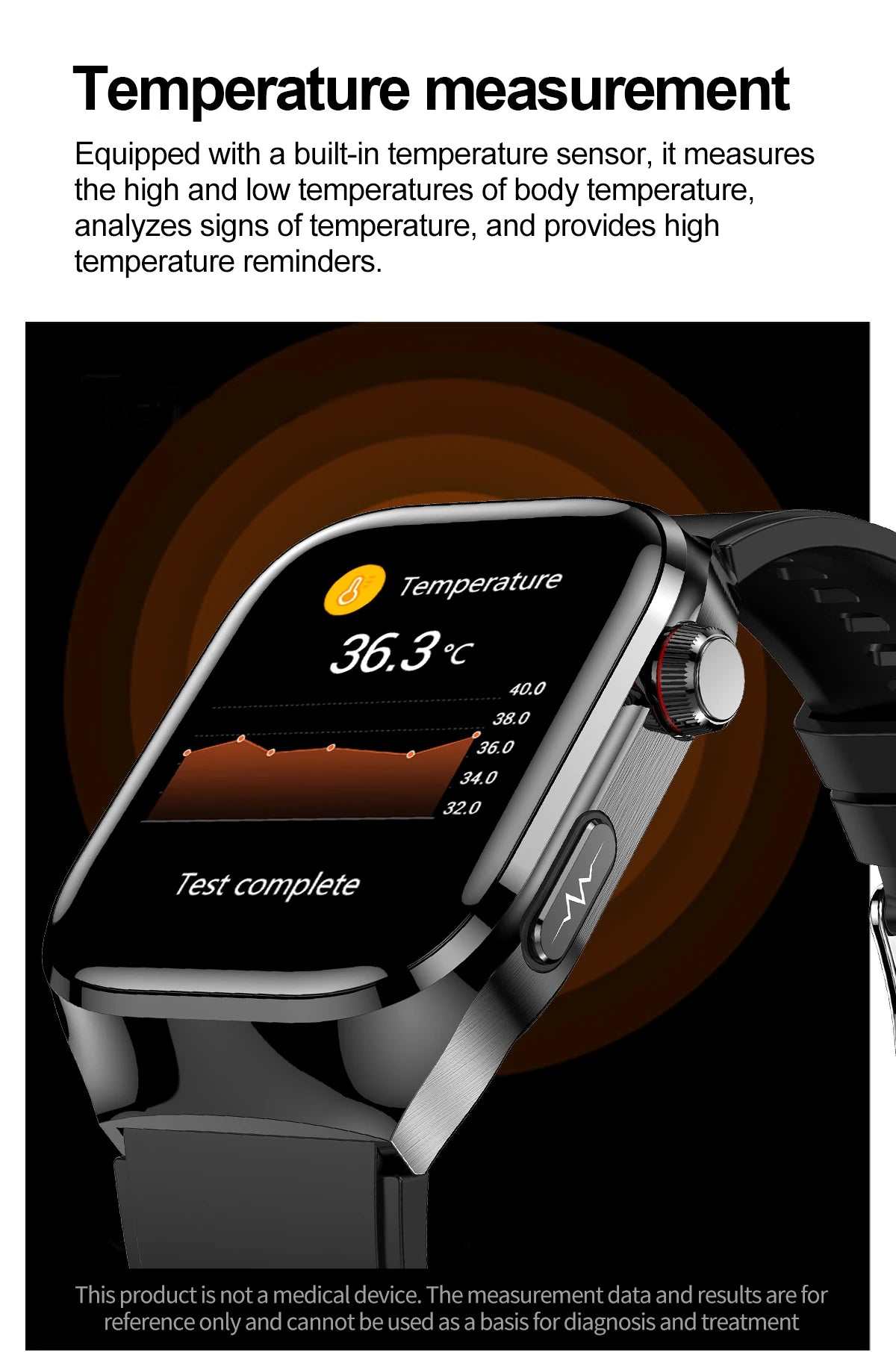 New Micro Physical Examination Smart Watch For Men Uric Acid Body Fat Five Organ Health