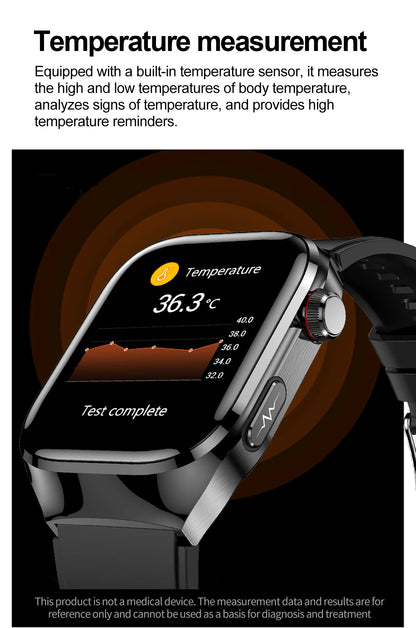 New Micro Physical Examination Smart Watch For Men Uric Acid Body Fat Five Organ Health