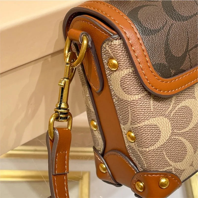 Minimalist Women’s Box Bag – High-End Contrasting Color Crossbody Handbag