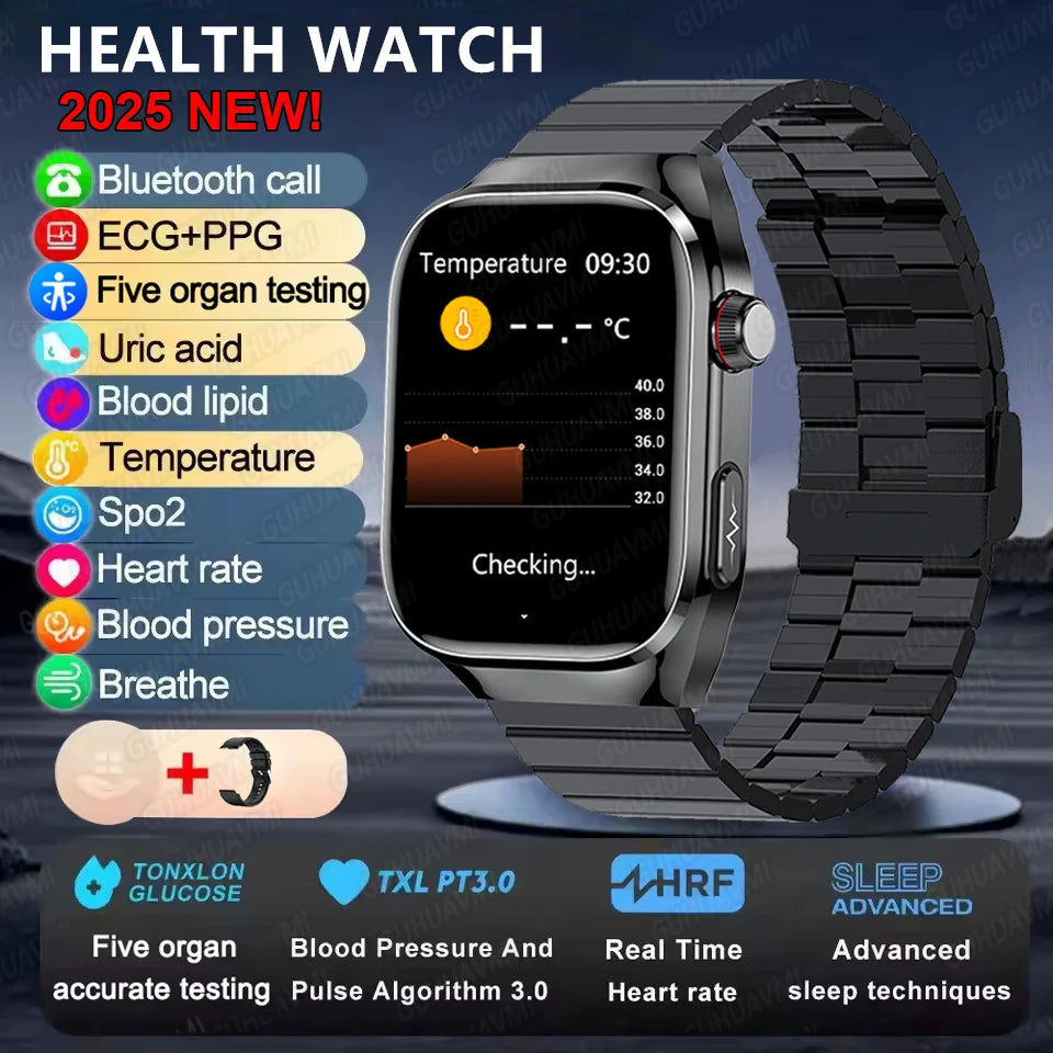New Micro Physical Examination Smart Watch For Men Uric Acid Body Fat Five Organ Health