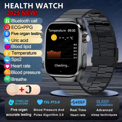 New Micro Physical Examination Smart Watch For Men Uric Acid Body Fat Five Organ Health