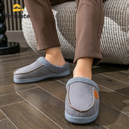 Men's winter Suede  Sole Non Slip Durable Soft Warm Memory Foam Cushion