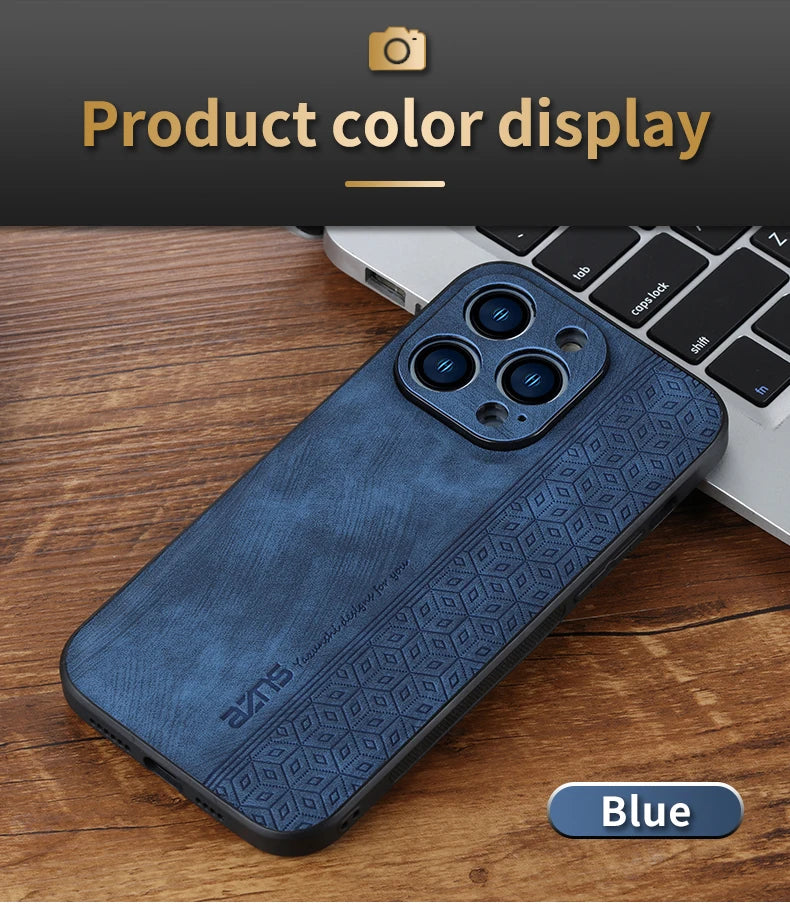 Iphone 11Case for IPhone  15 14Pro Max 13 12 11 Plus XS X XR 8 7 SE20 Luxury Leather Business Elite Shock Proof Cell Phone Cases