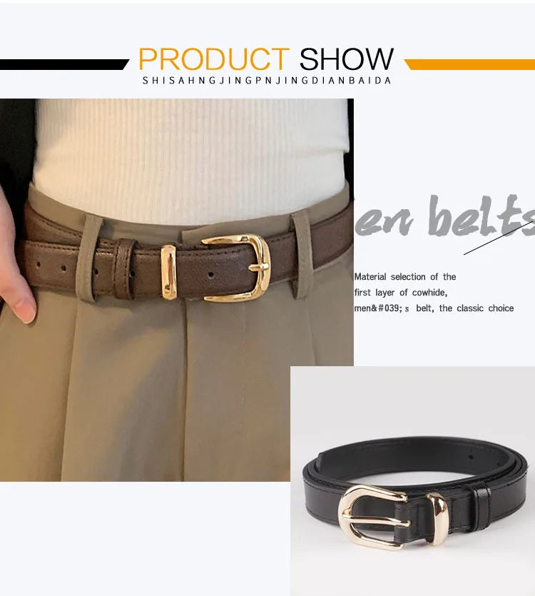 Belts for Women High Quality Fashion Casual Jeans Women's Belt Luxury Designer Brand Pin Buckle Belt New Trend Waist Belt LD2302