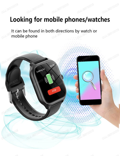 AMOLED Smartwatch – GPS, Bluetooth Call, Fitness & Health Tracker for Men/Women