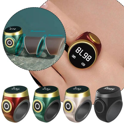 Smart Digital Tasbih Ring Vibration Prayer Time Reminder Prevents Forgot Count Miss Worship Waterproof for Daily Prayer