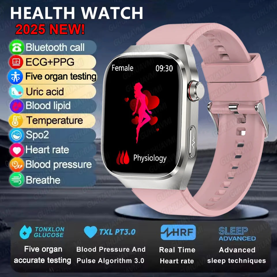 New Micro Physical Examination Smart Watch For Men Uric Acid Body Fat Five Organ Health