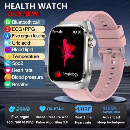 New Micro Physical Examination Smart Watch For Men Uric Acid Body Fat Five Organ Health