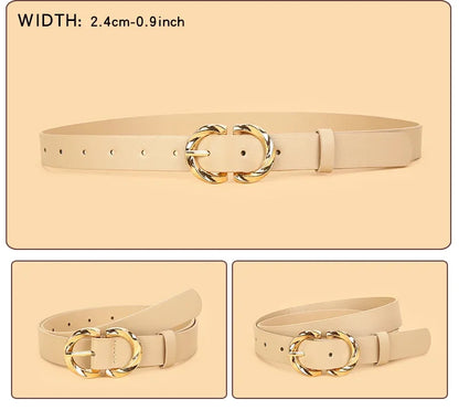 3pc Women'S Minimalist and Stylish Versatile Belts, Classic Belts for Jeans and Dresses, Solid Color Elegant Belts