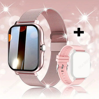 Bluetooth Smartwatch – Health Tracker, Blood Pressure & Oxygen Monitor, Gift for Android/iOS