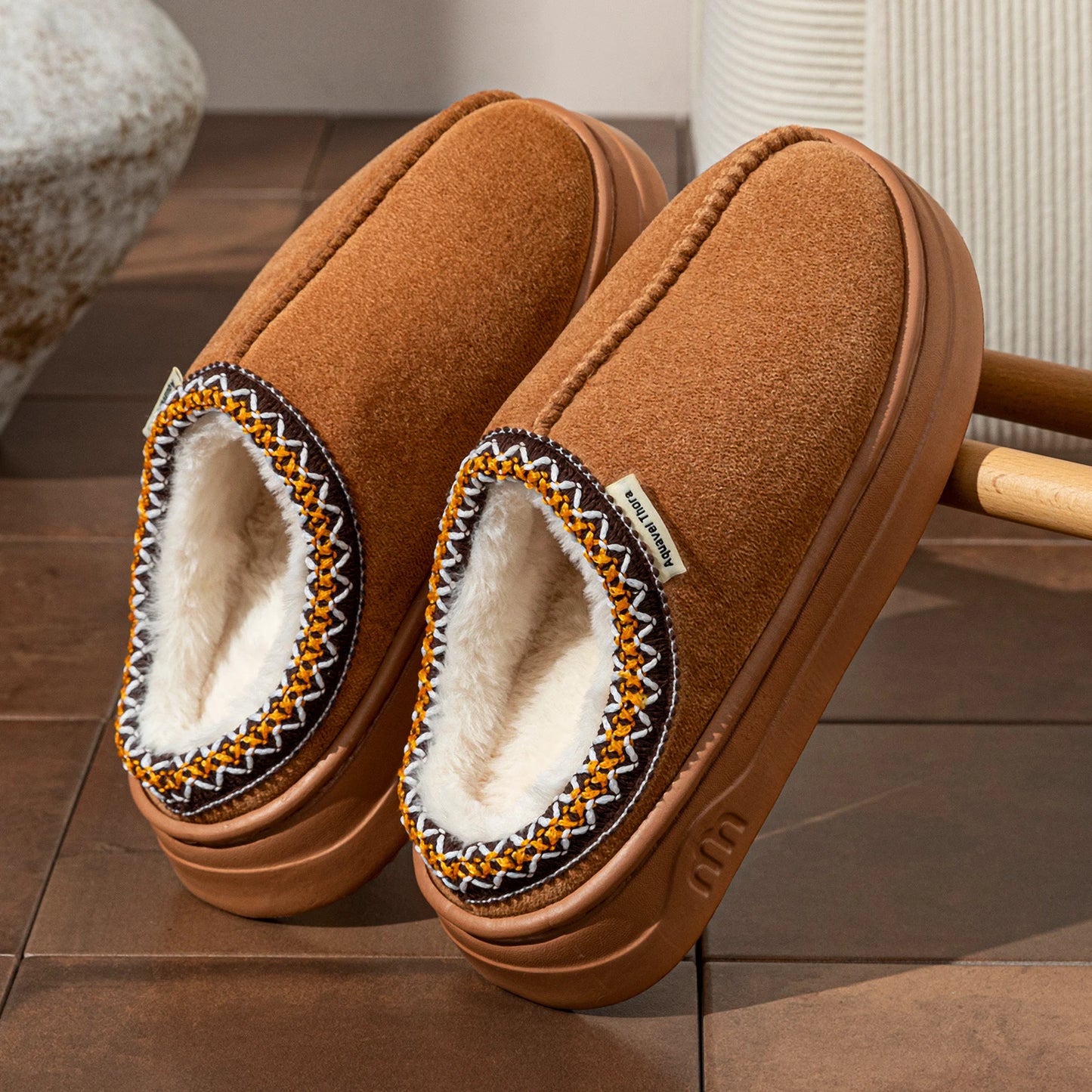 Winter Women's Boots (imported) Fashion Fuzzy Fur Anti-slip Soft
