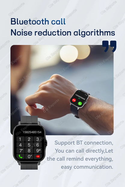 Bluetooth Smartwatch – Health Tracker, Blood Pressure & Oxygen Monitor, Gift for Android/iOS