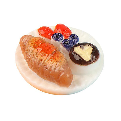 6pcs/set Dollhouse Small Ornaments Miniature Treat Plate DIY Miniature Landscape Fairytale Garden Decoration Accessories