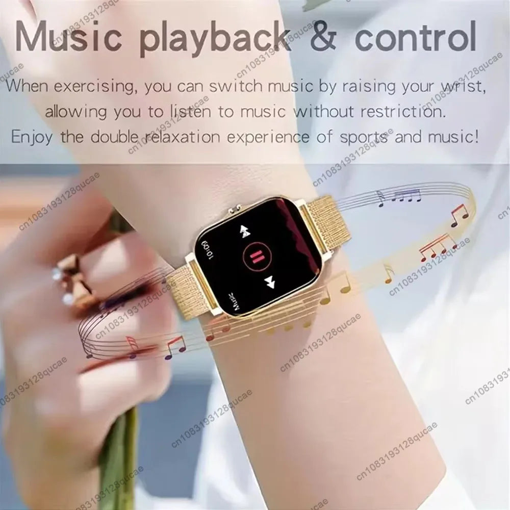 Bluetooth Smartwatch – Health Tracker, Blood Pressure & Oxygen Monitor, Gift for Android/iOS