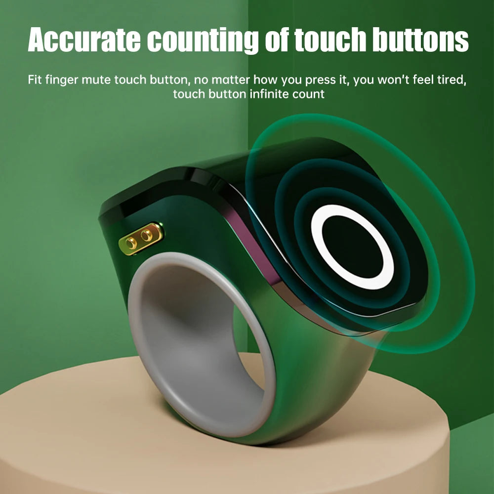 Smart Tasbih Tally Counter OLED Digital, Zikr Ring Finger Waterproof USB Counters Prayer