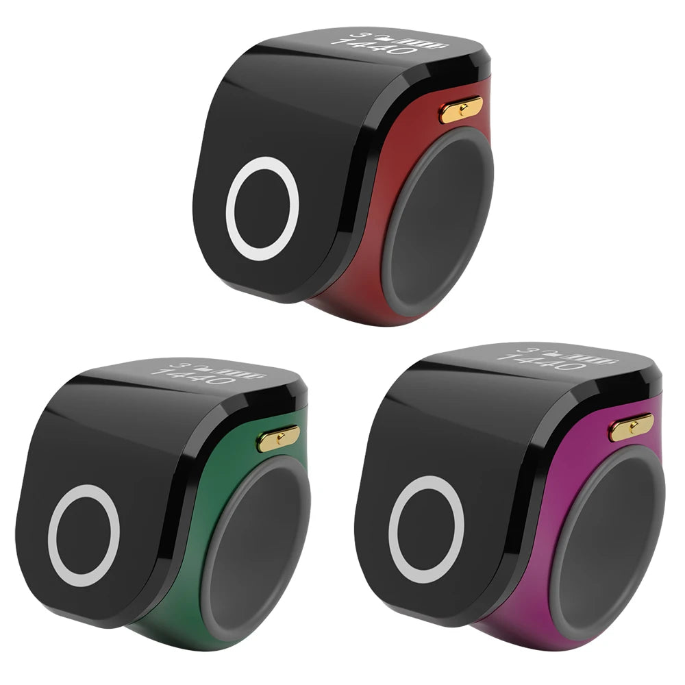 Smart Tasbih Tally Counter OLED Digital, Zikr Ring Finger Waterproof USB Counters Prayer
