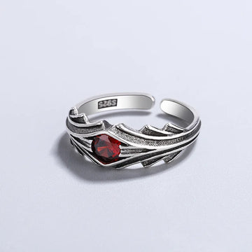 925 Sterling Silver Red Zircon Rings For Women Fashion High Quality Fine Jewelry Accessories  Everything Jewellery