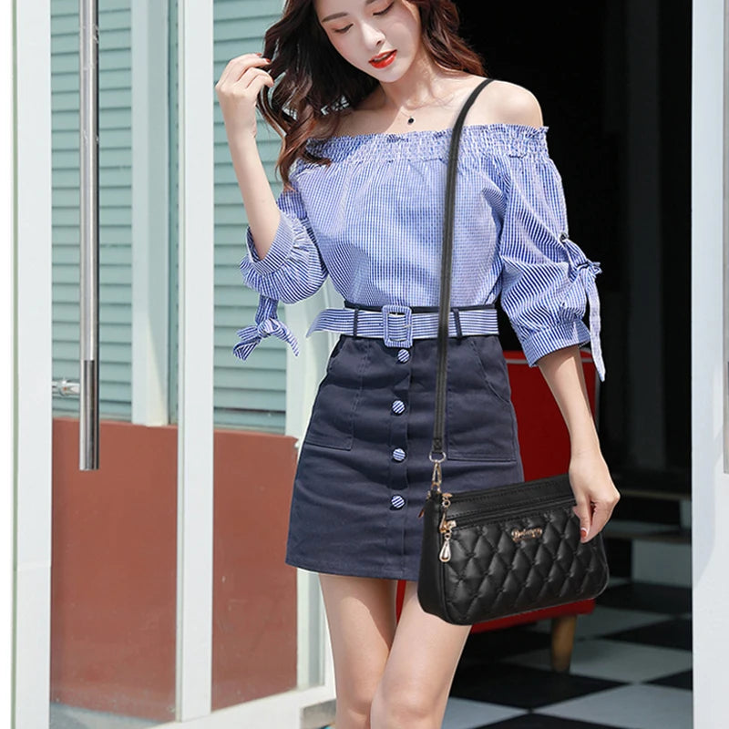 Chic Embroidered Shoulder Bag – Premium Leather Handbag for Women