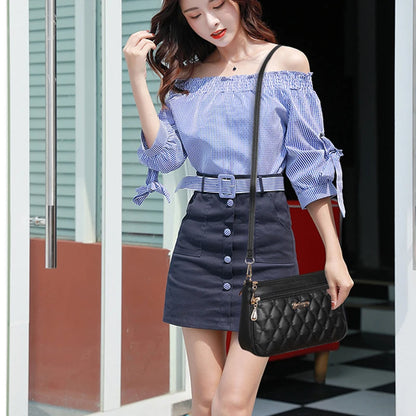 Chic Embroidered Shoulder Bag – Premium Leather Handbag for Women