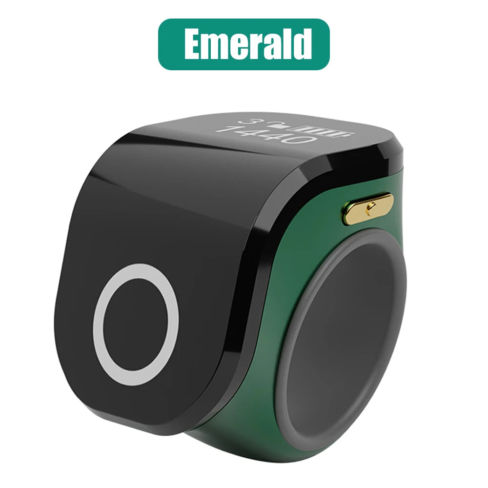 Smart Tasbih Tally Counter OLED Digital, Zikr Ring Finger Waterproof USB Counters Prayer