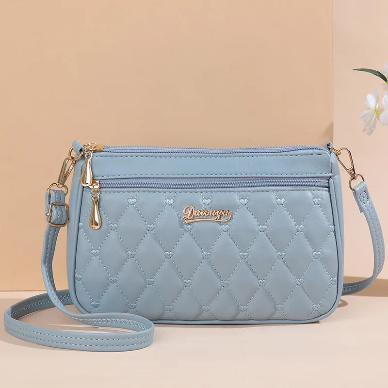 Chic Embroidered Shoulder Bag – Premium Leather Handbag for Women