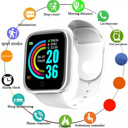 Smart Watch Men Women – Fitness Tracker, Message Alerts, Gift for Android/iOS