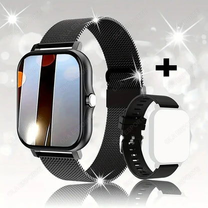 Bluetooth Smartwatch – Health Tracker, Blood Pressure & Oxygen Monitor, Gift for Android/iOS