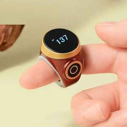 Smart Digital Tasbih Ring Vibration Prayer Time Reminder Prevents Forgot Count Miss Worship Waterproof for Daily Prayer