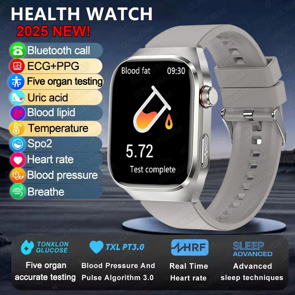 New Micro Physical Examination Smart Watch For Men Uric Acid Body Fat Five Organ Health